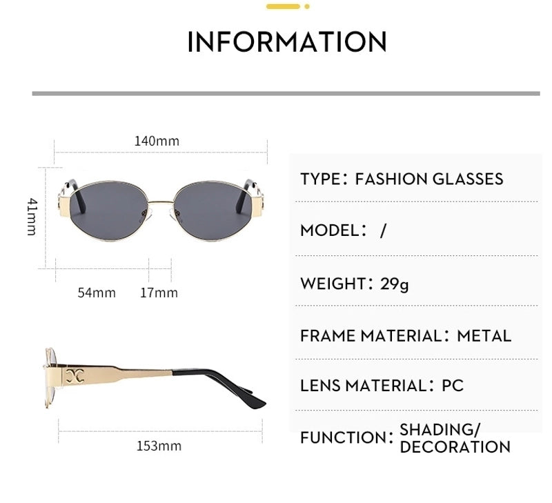 Streetwear Oval Pc Oval Frame Full Frame Glasses