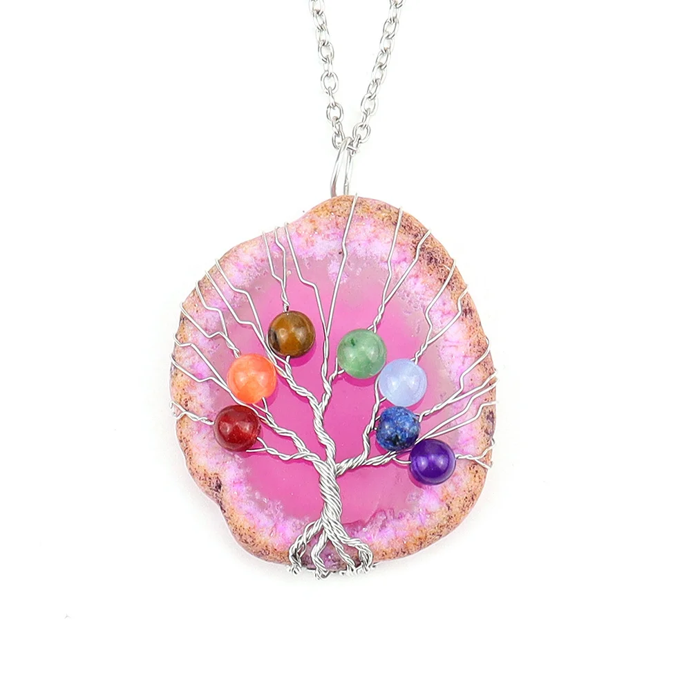 Natural crystal stone necklace 2