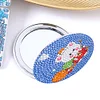 DIY Double Sided Special Shape Diamond Painting Compact Mirror Kit((Christmas Animal)