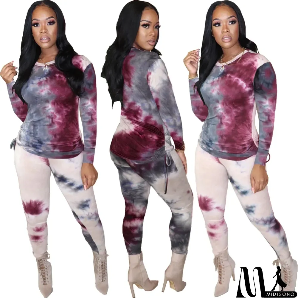 MidiSono - Autumn Africa Tie Dye Shirt and Pants Set