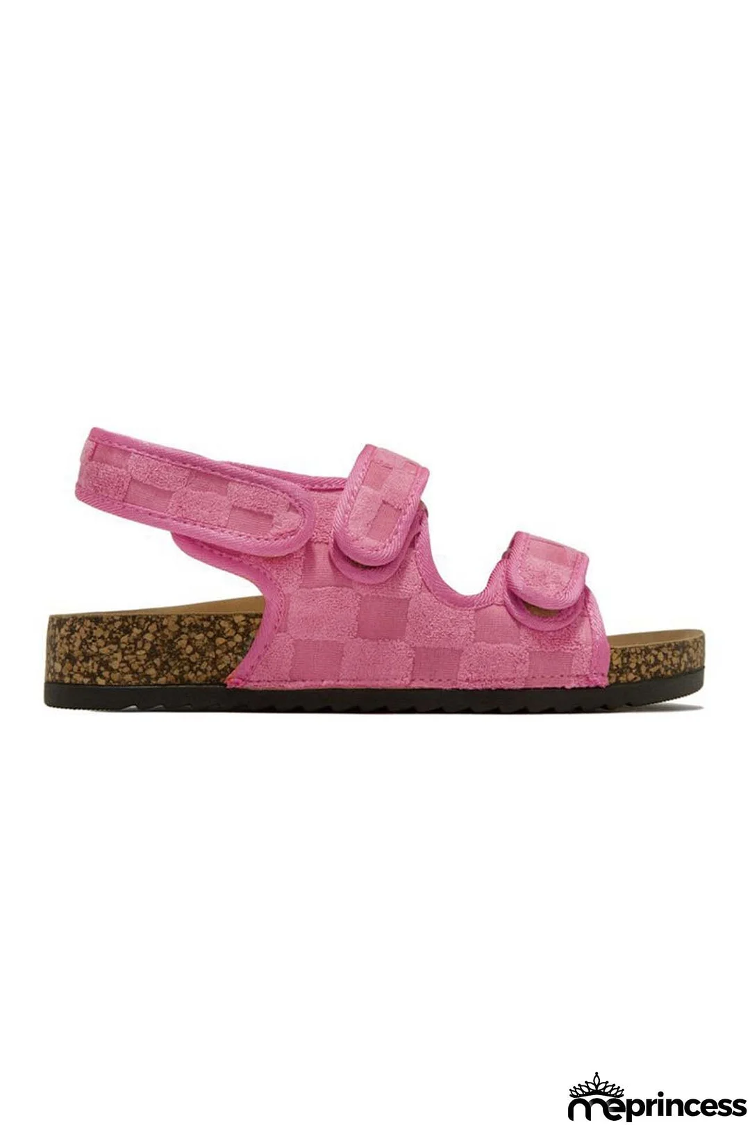 Solid Color Velcro Straps Flatform Sandals