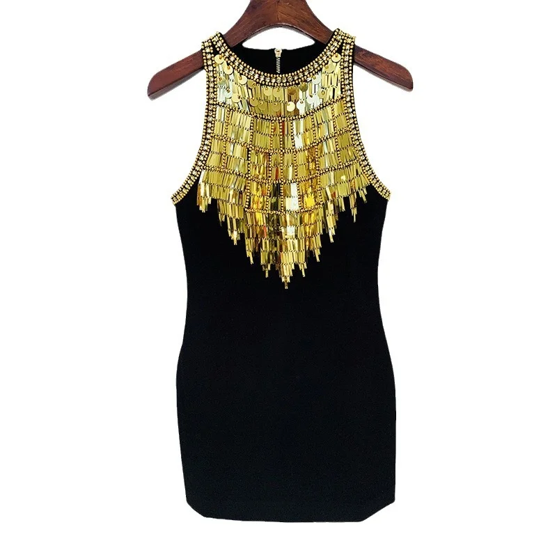 Nigikala Nigikala Fashion New Star Heavy Metal Nails Set With Elastic Waistcoat Dress