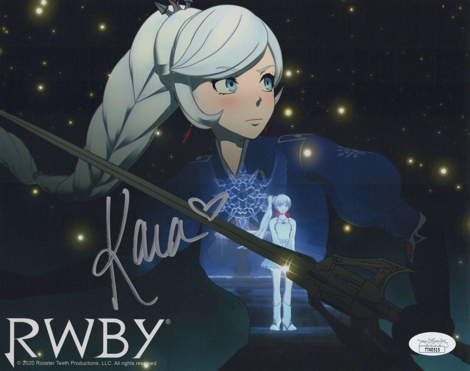 KARA EBERLE Hand Signed 8x10 RWBY Photo Poster painting Authentic Autograph JSA COA Cert