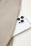 Women's Beige Short Sleeve Ribbed Knit Denim Patchwork Polo Collar Dress