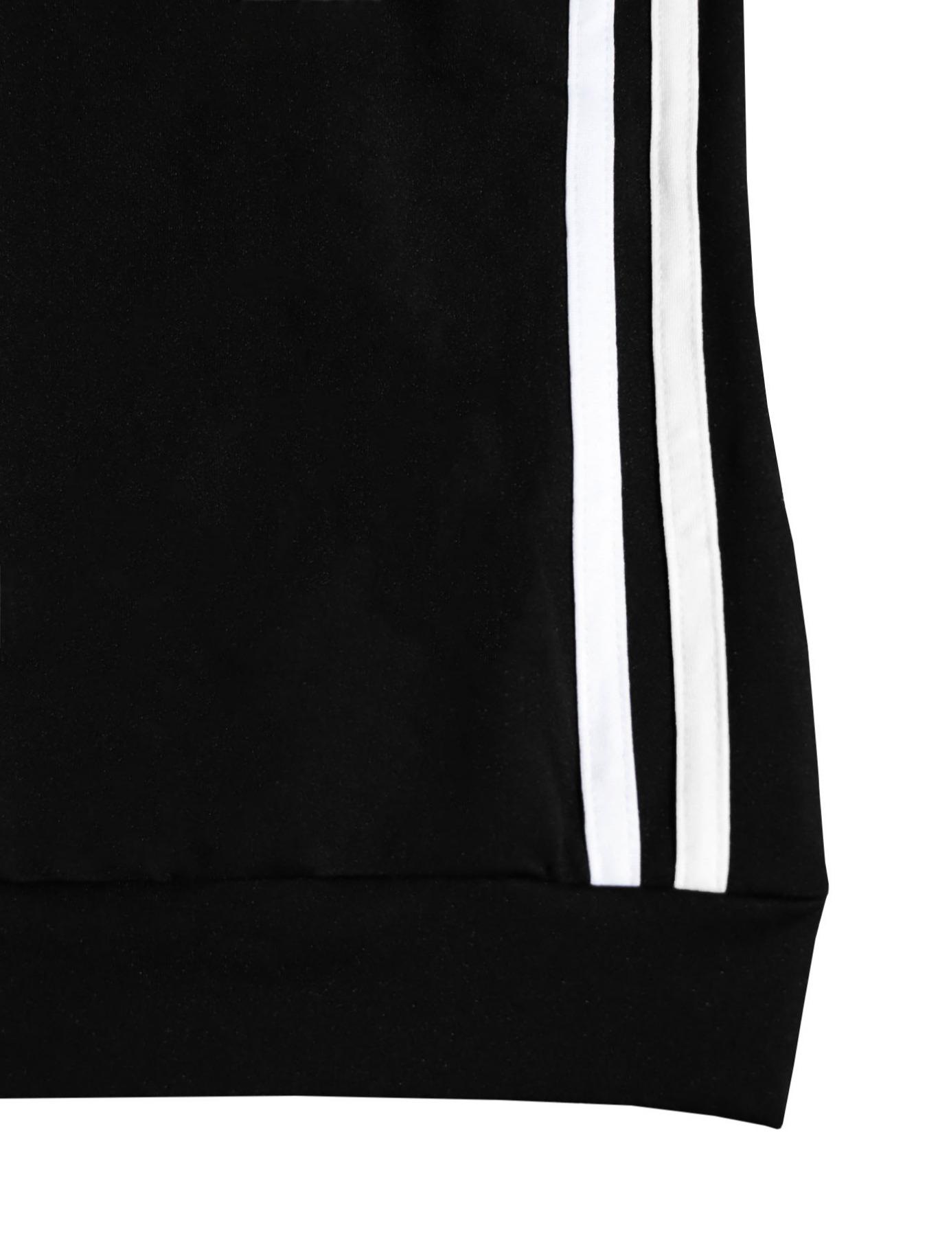 Women's Sporty Two-Piece Set, Comfortable Stylish Striped Hoodie & Loose Pants, Casual Streetwear, Athleisure Wear Set, Perfect for Daily Wear, Tracksuits