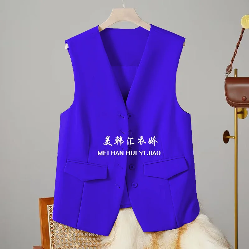Toloer Toloer Vest Female 2024 Spring And Autumn New Korean Version Of Foreign Style Fashion Trend Vest Small Horse Clip Suit Jacket-Outfit Ideas