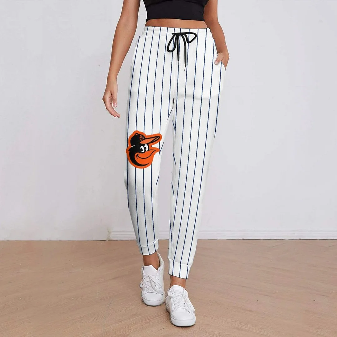 Plus Size Long Pants with Pockets in Pattern Striped, Blue, Red