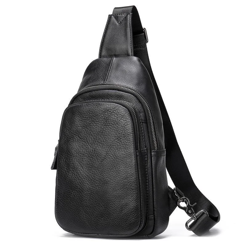 Fashion Large Capacity Plain Soft Leather Crossbody Bags