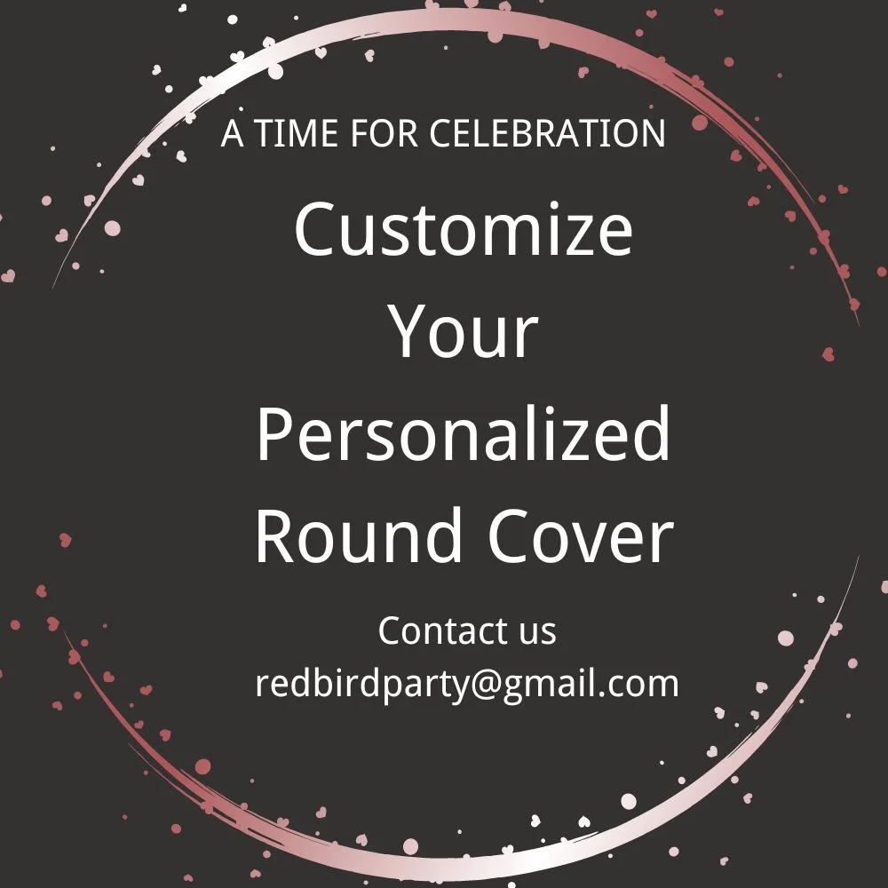 Customize Your Personalized Party Round Cover Backdrop RedBirdParty