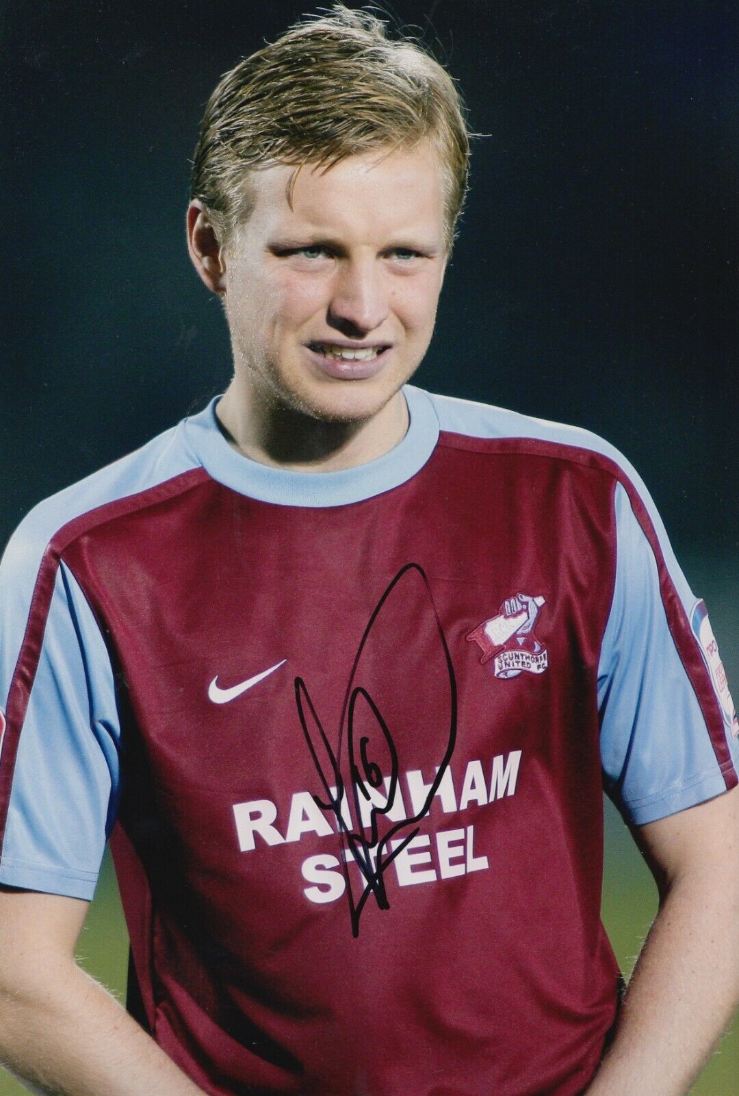 Josh Wright Hand Signed 12x8 Photo Poster painting - Scunthorpe United Autograph 12.