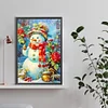 Diamond Painting-5D Full Round Drill Christmas Snowman(60*40 cm)
