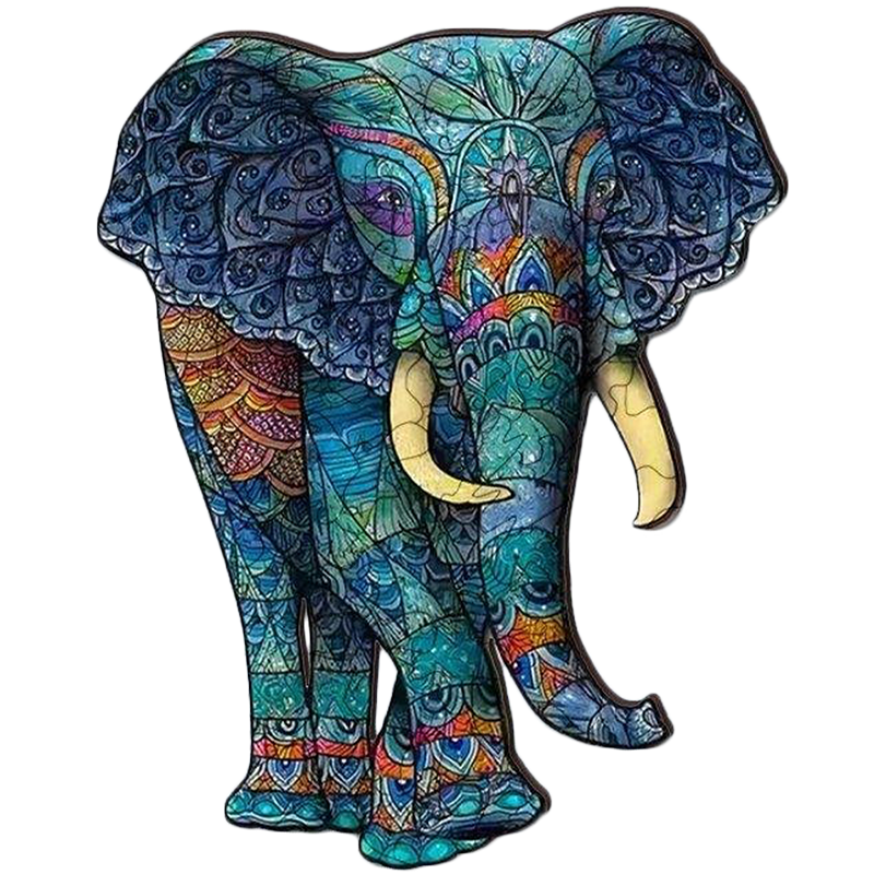 Blue Elephant Jigsaw Wooden Jigsaw Puzzles