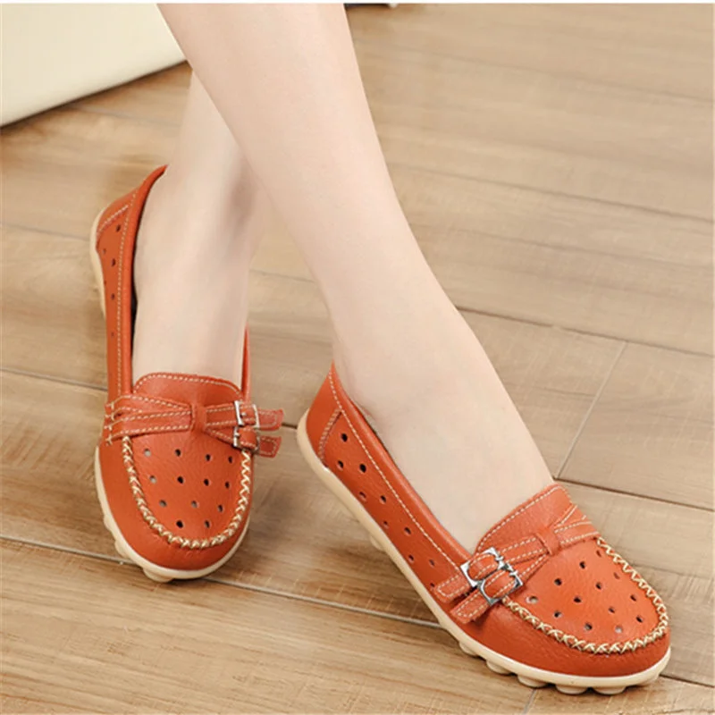 bigfuclothes Hollow Flat Casual Shoes