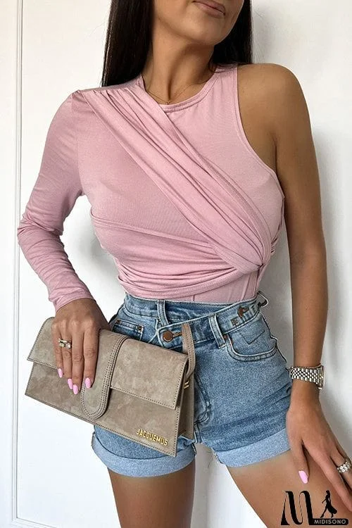 MidiSono - Spirit Irregular Sleeves Twist Top