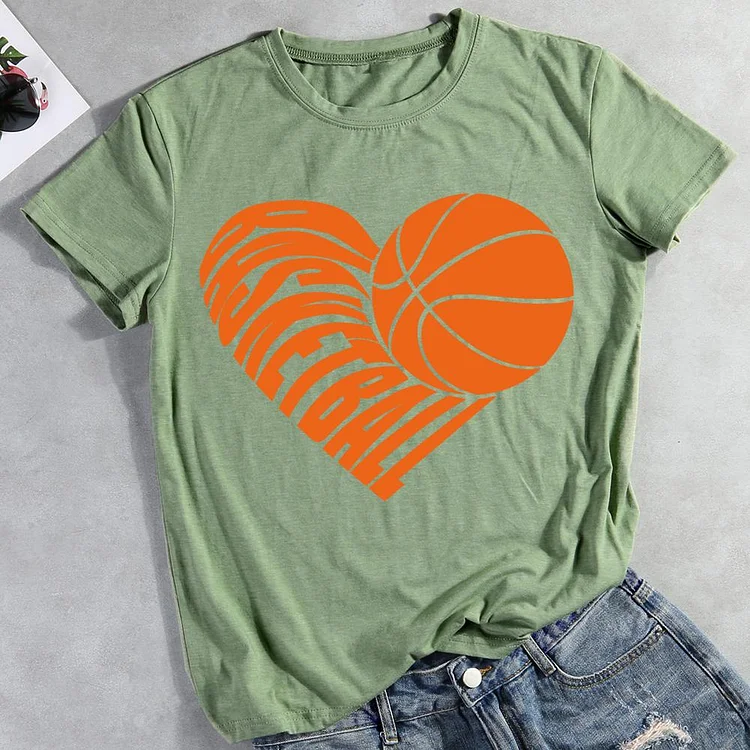 AL™ Basketball Heart T-Shirt Tee-011913-Annaletters