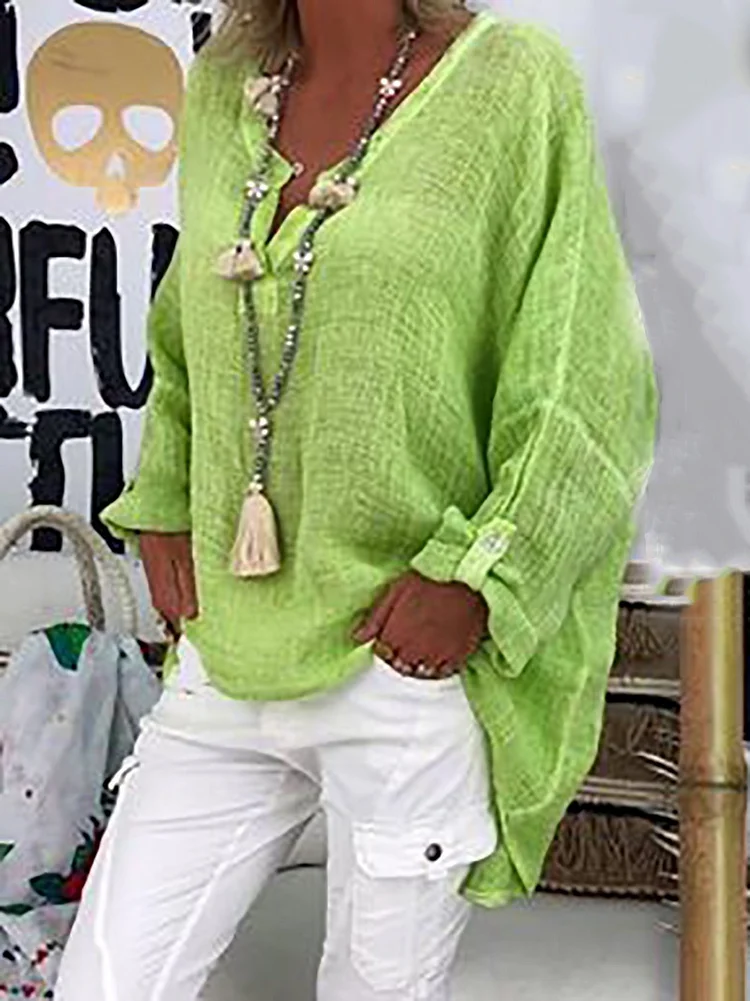 Long Sleeve Casual Solid Shirts
