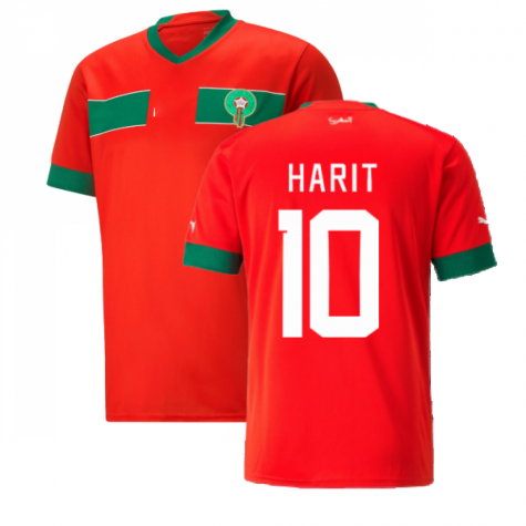 Marokko Amine Harit 10 Home Trikot WM 2022