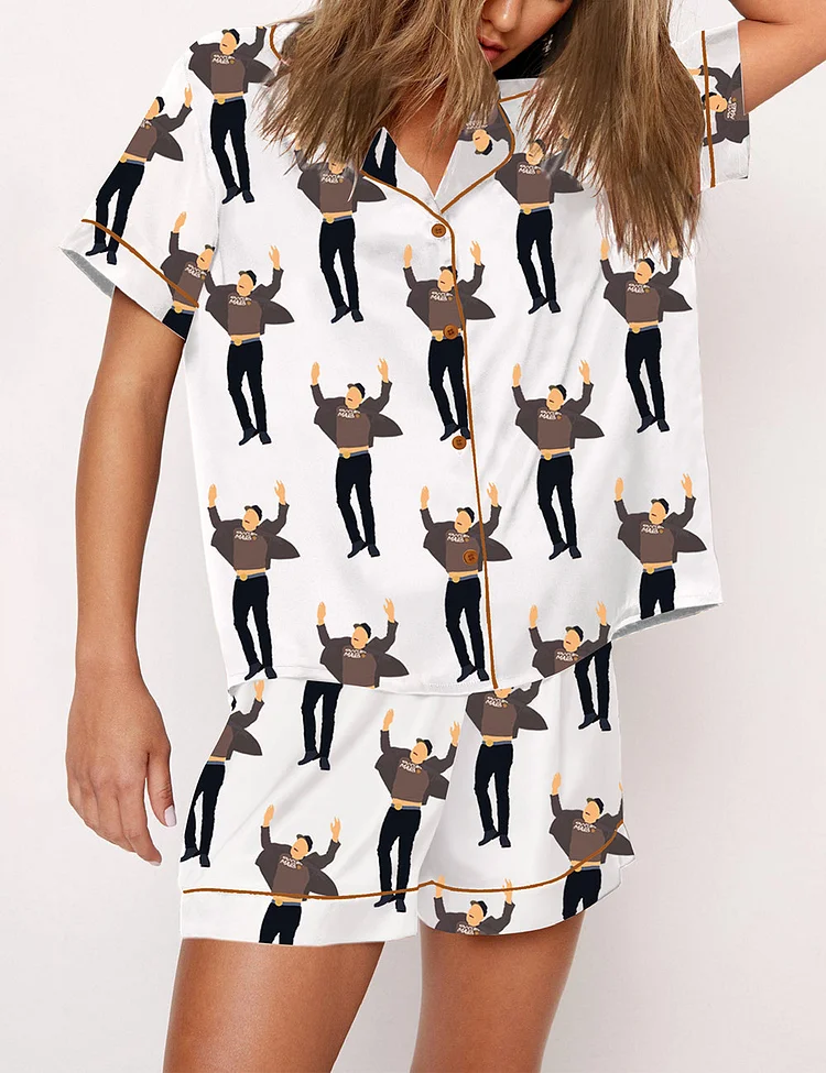 Women's Jumping Musk Short Sleeve Pajama Set