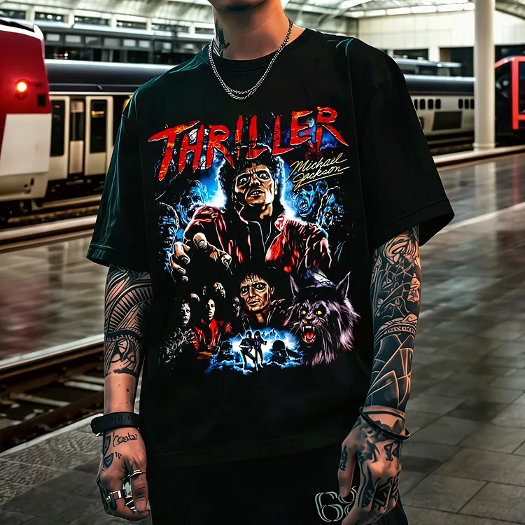 Thriller Michael Jackson Printed Men's T-shirt