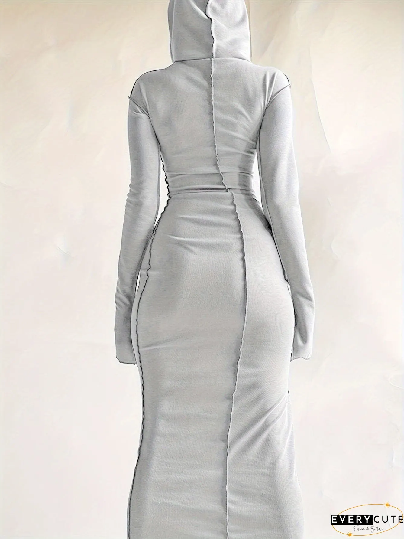 Flattering Maxi Dress with Contrasting Stitches