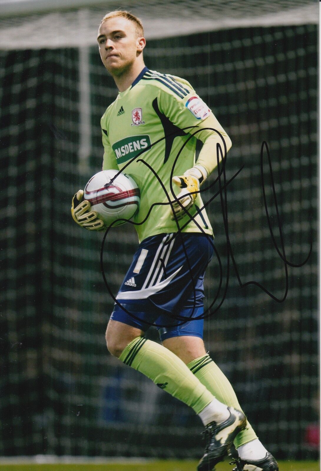 MIDDLESBROUGH HAND SIGNED JASON STEELE 12X8 Photo Poster painting.