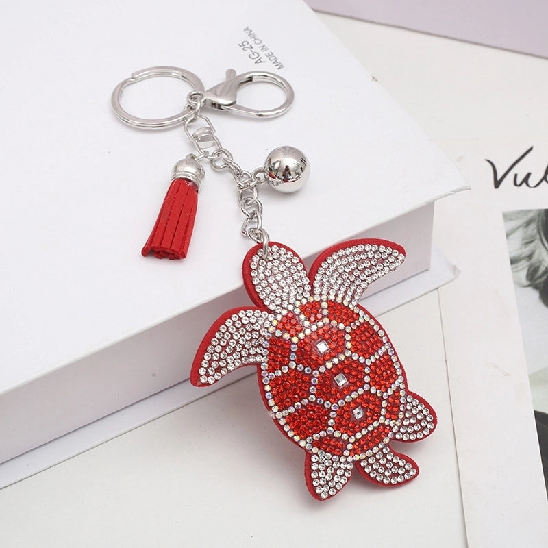 6 Pieces Cute Tortoise Alloy Unisex Keychain