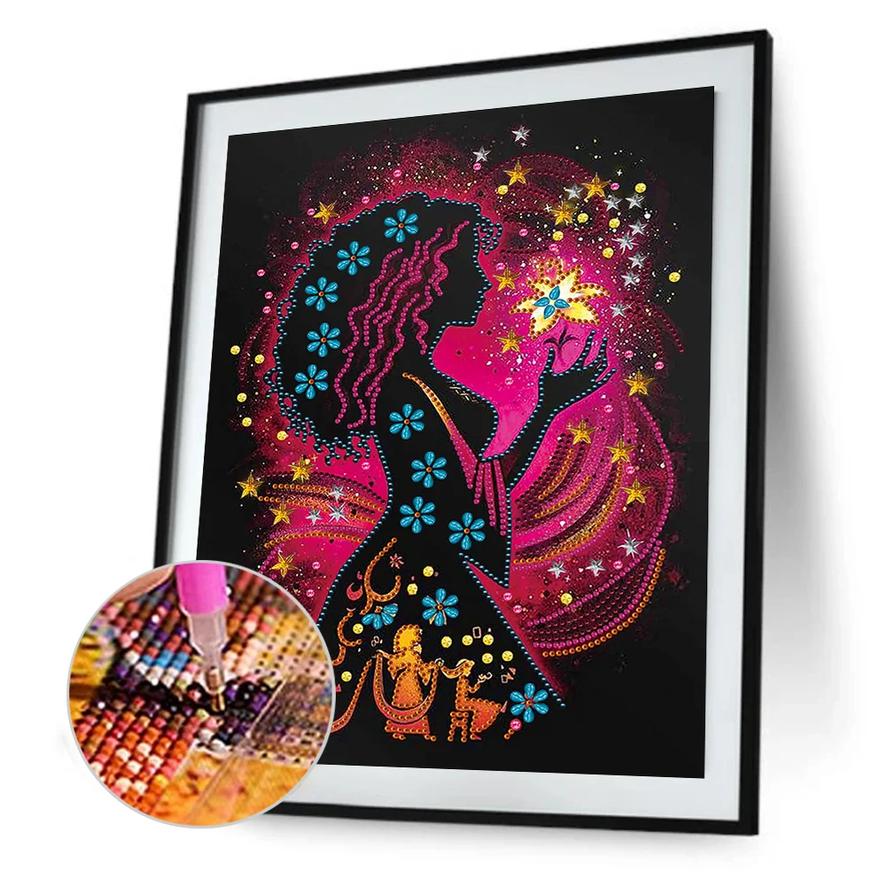 Special Shape Diamond Painting 30*40cm - Silhouette Princess
