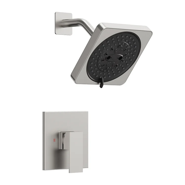 EVERSTEIN 7-Spray Pressure Balance Shower System Brushed Nickel 