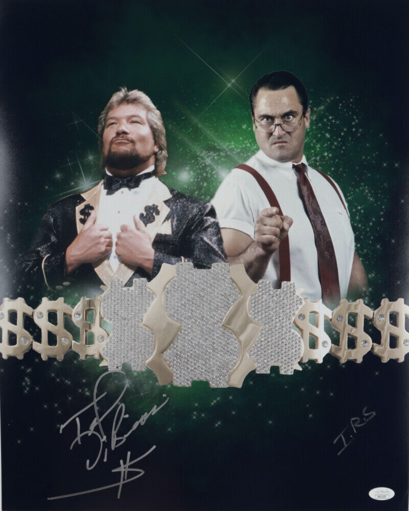 Ted DiBiase & I.R.S. Signed WWE WWF Wrestling 16x20 Photo Poster painting JSA COA