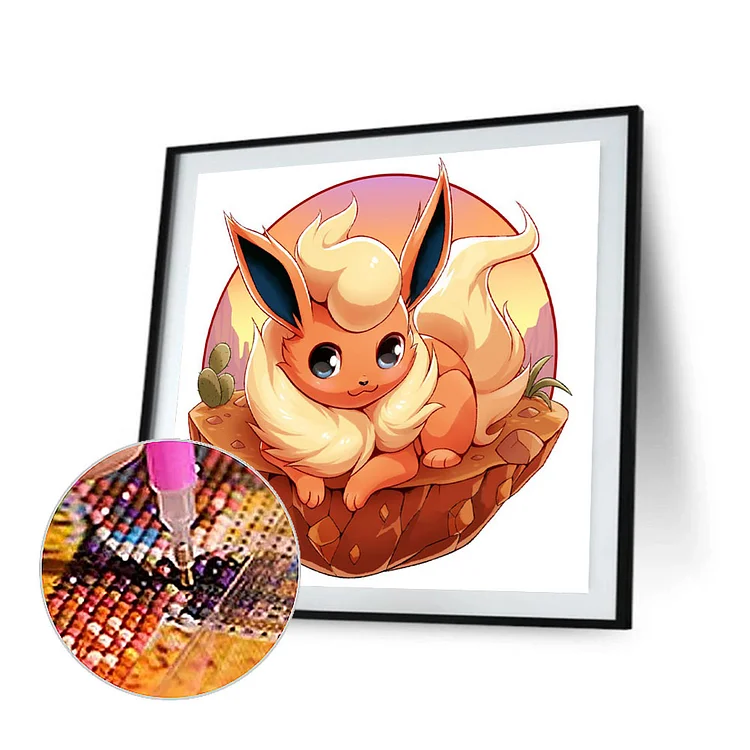 Full Round Diamond Painting - Pokémon Flareon 30*30CM