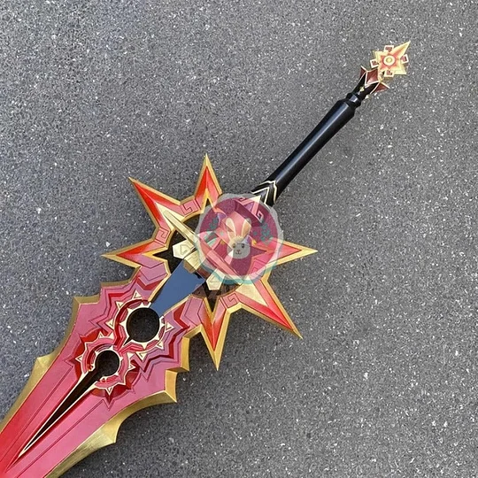 原神 両手剣 千烈の日輪 マーヴィカ 110CM 炎神 武器 PU製 剣