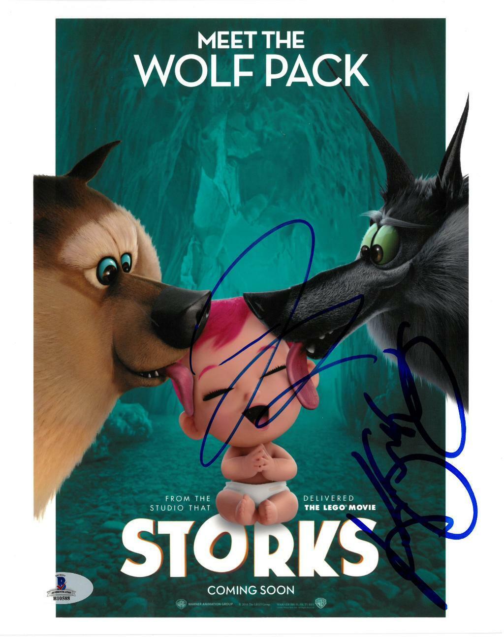 Jordan Peele/Keegan Michael Key Signed Storks Auto 8x10 Photo Poster painting BECKETT #