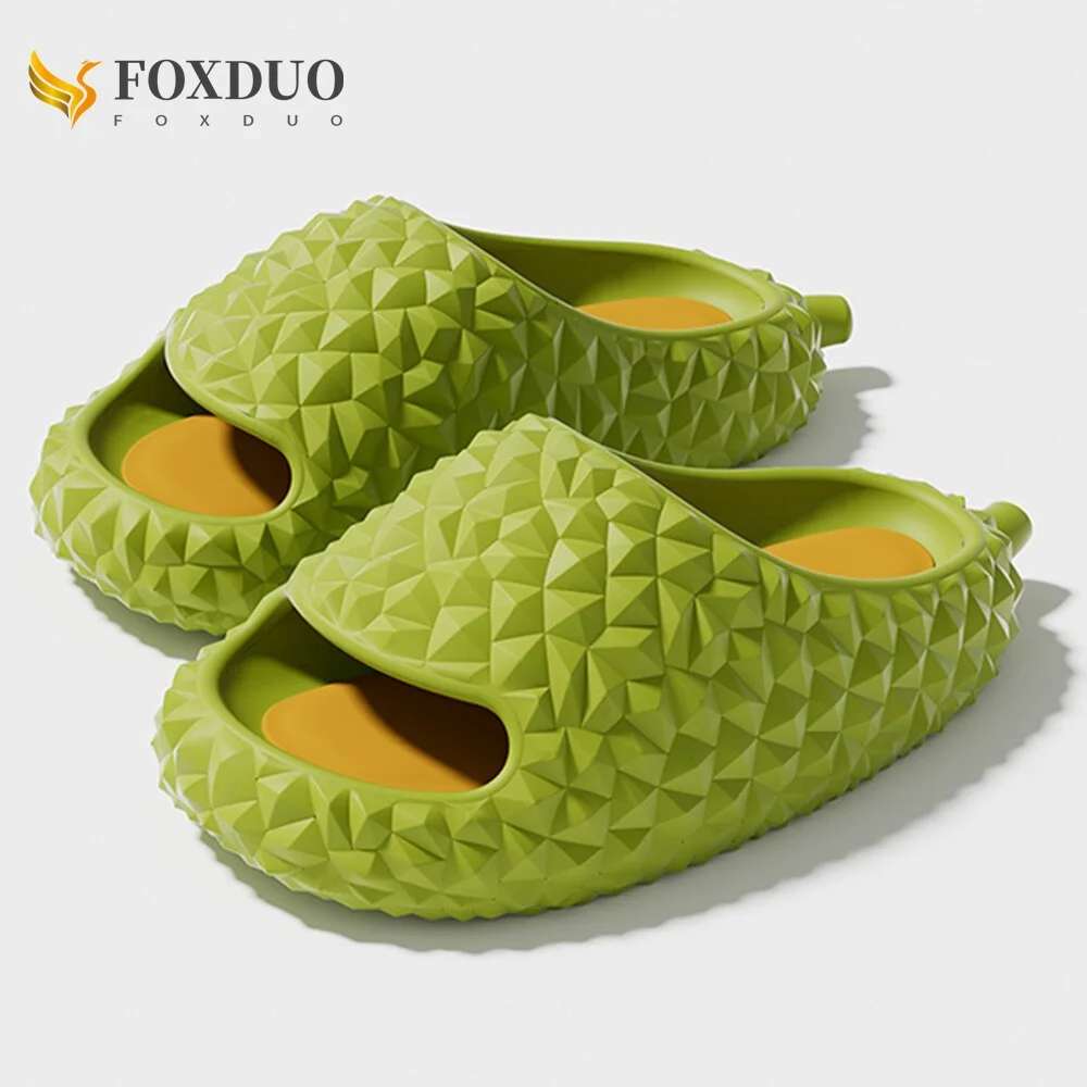 Vstacam  New Funny Durian Slippers Women Men Slides Soft Thick Bottom Outdoor Sandals Unisex Flip Flop Casual Ladies Summer Beach Sandals