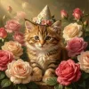 Luxury AB Velvet Diamond Painting Kit - Cute Cat