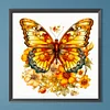 Diamond Painting-DIY Full Round Drill Yellow Butterfly(40x40cm)