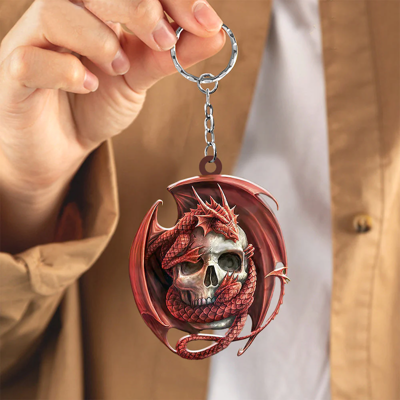 VigorDaily Gift For Dragon Lover Acrylic Keychain DK007
