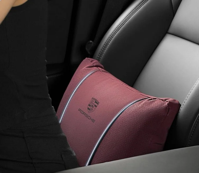 🔥Hot sale🔥High-end 6D aviation design car lumbar headrest set