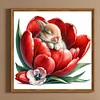 Diamond Painting-5D Full Round Drill  Flower Rabbit
