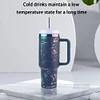Stainless Steel Vacuum Insulated Tumbler 40oz Thermal Iced Travel Cup with Straw