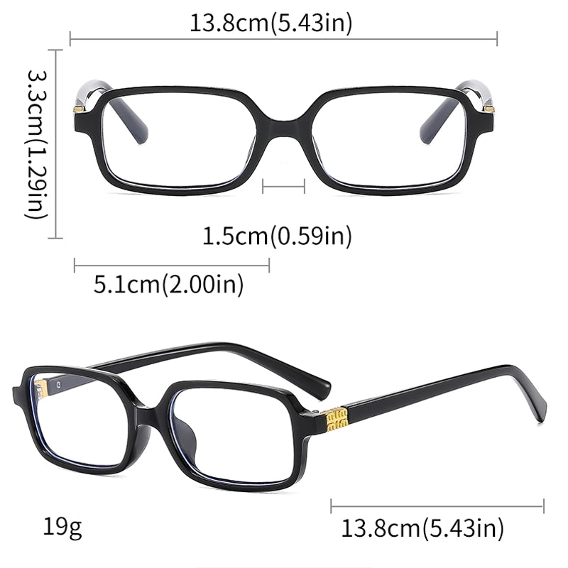 Casual Geometric Pc Square Full Frame Glasses