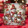 (US Only)6PCS DIY Xmas Diamond Art Greeting Cards Congratulations Cards & Gifts (Snowman)
