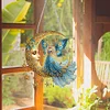 (US Local)Acrylic Moonlight Goddess Diamond Art Hanging Pendant for Garden Window Decor(C)