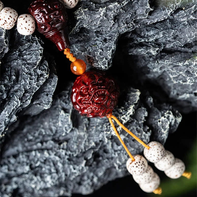 Tibetan 108 Mala Beads Bodhi Seed Elephant PiXiu Peace Bracelet