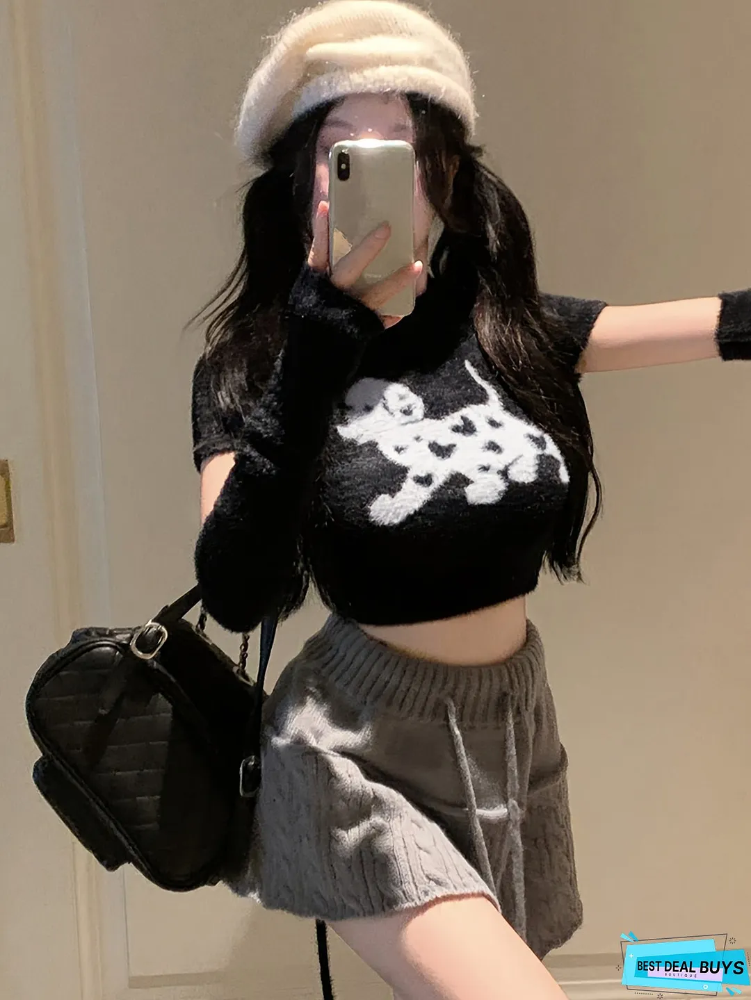 Color Block Crew Neck Pullover Sweater Skinny Sleeve Cover Knitted For Fall Spring Womens