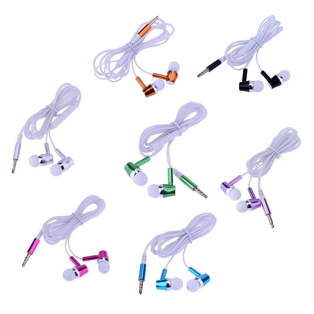 

Metal Shell Luminous Wired In-Ear Earphone Earbud with Wire Control Mic, Magenta, 501 Original