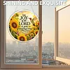 Diamond Painting Acrylic Single-Sided Drill Sunflower Bible Verse Sign Pendant for Home Decor