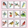 12pcs Bird 5D DIY Square Drill Diamond Painting Kits for Adults Beginners Home Decor Diamonds Paintings Gem Art 5.91x7.09in