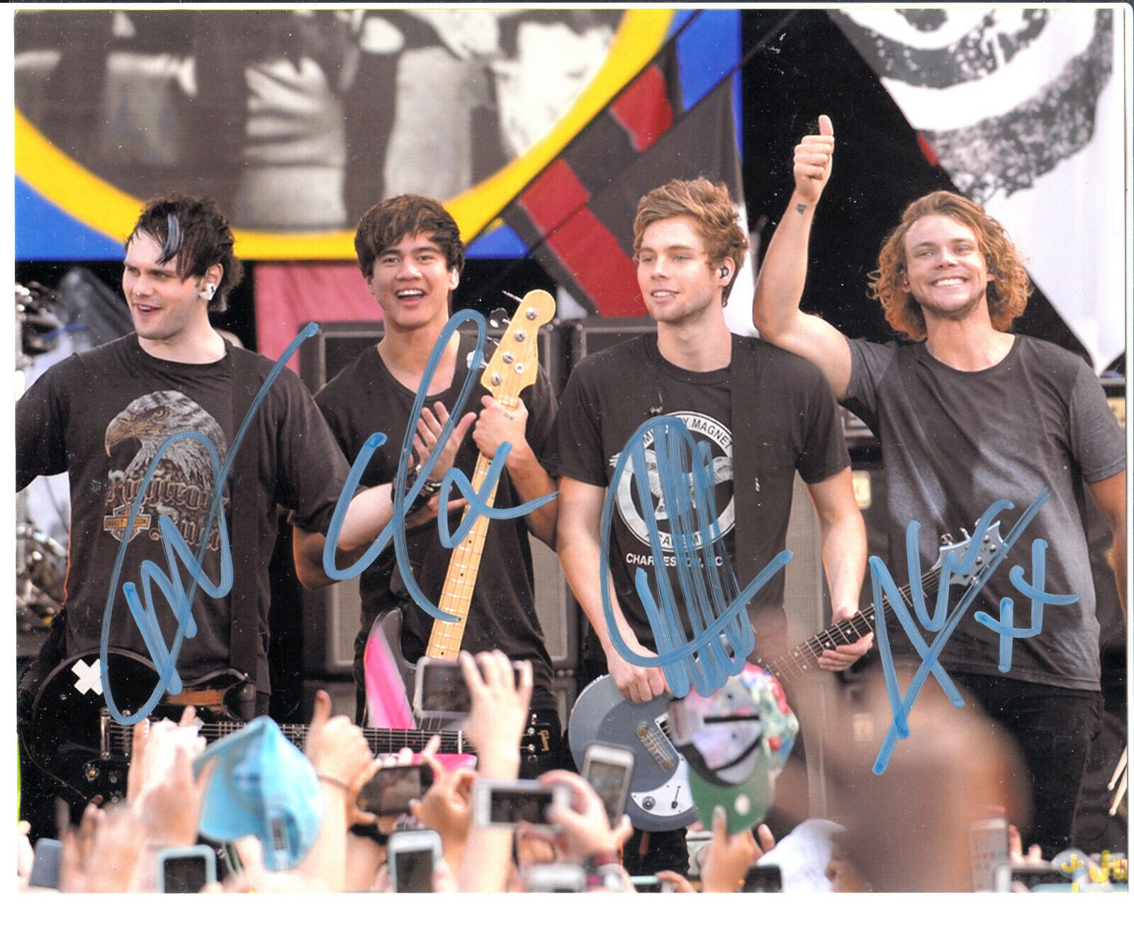 5 Seconds of Summer Group Signed Autograph 8x10