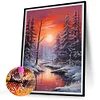 Diamond Painting-DIY Full Round Drill Snow Scenery