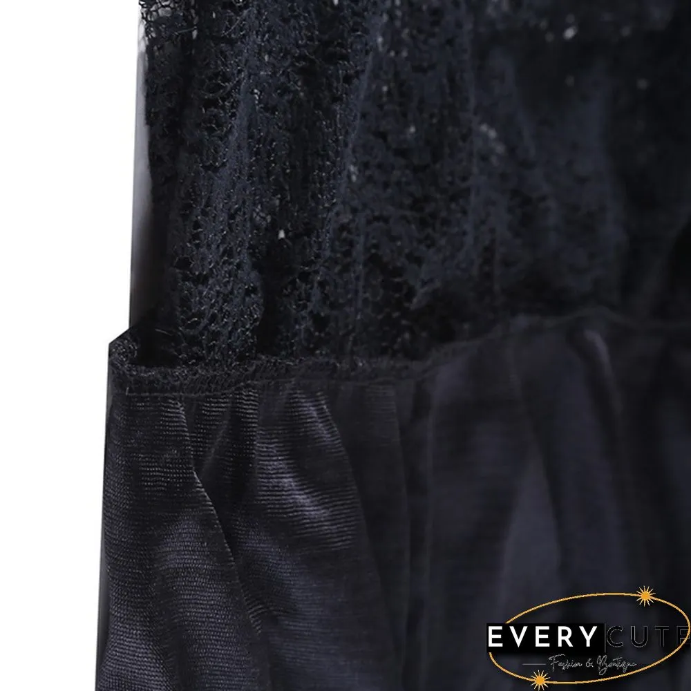 (S-5XL)Fashion Summer Dress Women Casual Sleeveless Short Dress Tassel Solid White Mini Lace Dress Plus Size
